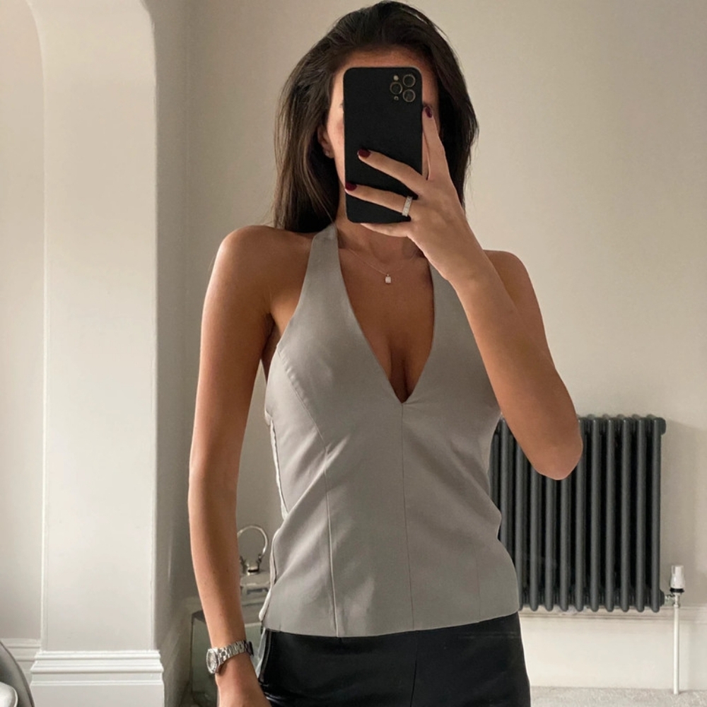 Zara grey halter top